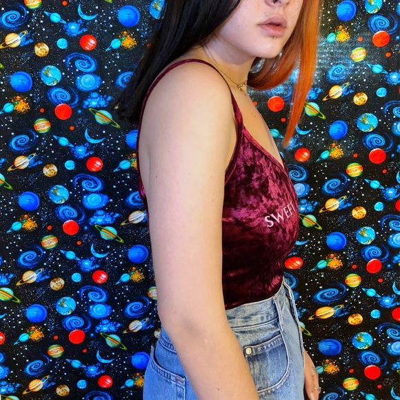 🥡NWOT Velvet “Sweet & Sour” Tank - Picture 2 of 2